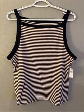 Old Navy Brown and Cream Striped Tank Top. NWT. Size XL